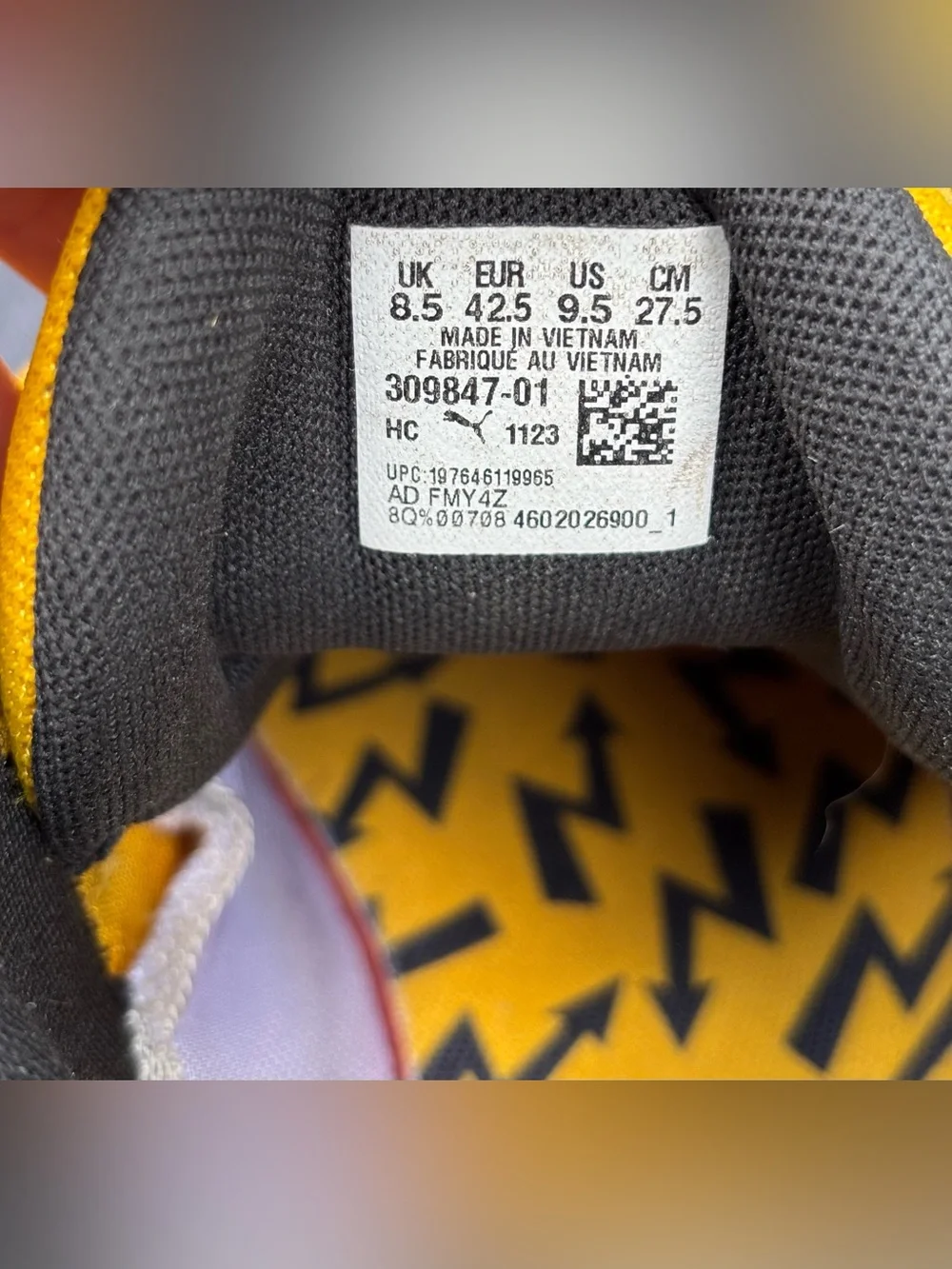 Puma Porsche x MB.03 Sport Yellow 309847-01 Men’s Size 9.5 Basketball Shoes EUC - Picture 8 of 12